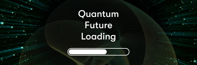 An decorative Image featuring a loading bar and the words "Quantum Future Loading"